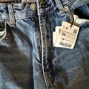TAGS STILL ON Zara High-Rise full length wide leg jeans